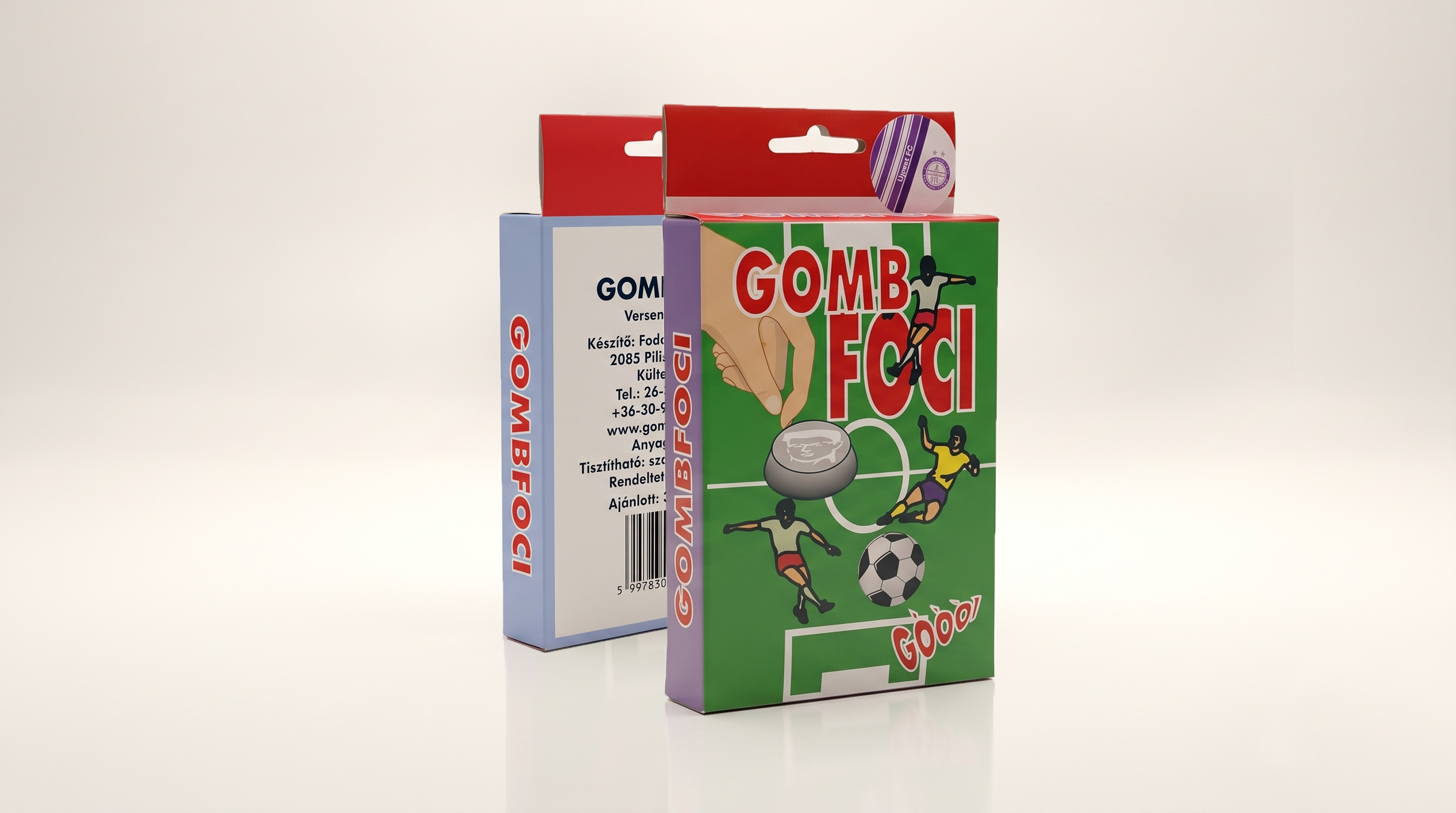 Gombfoci csomag dobozok